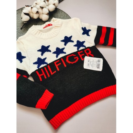 Свитер для мальчика Hilfiger черный низ 1525, Размер 98