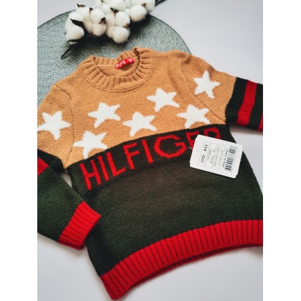 Свитер для мальчика Hilfiger зеленый низ 1523, Размер 98